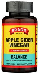 Bragg Apple Cider Vinegar + Ashwagandha Balance-90 Capsules Exp 4/2027^ PLM