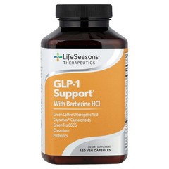 2 X LifeSeasons, Therapeutics, GLP-1 Support, With Berberine HCl, 120 Veg Capsu
