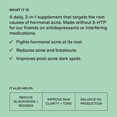 CLEARSTEM – MINDBODYSKIN Hormonal Acne Supplement (No 5-HTP) – Natural DIM Su…