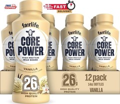 12 Pack , Core Power Protein Shake, Vanilla, 26g Bottle, 14oz