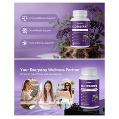 Elvera Elderberry Gut Support Complex – pure Black Elderberry Soft Capsules