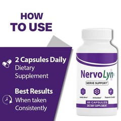 (3 Pack) NervoLyn Capsules, All-Natural Nervo Lyn for Nerve Health Support