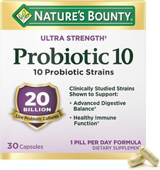 Nature’S Bounty Probiotic 10, Ultra Strength Daily Probiotic Supplement, Support