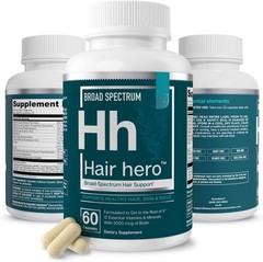 Essential Elements Hair Hero | 5000mcg Biotin for Men | Growth & Strength (60ct)