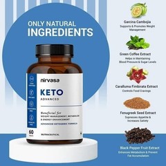 KETO Advanced 800mg PURE FAT BURNER Weight Loss Diet Pills Keto (60 Tablets)