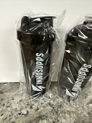 New 2 INNOSUPPS SPORTSHAKER Bottles Black Inno Supps Blender Tumbler Mixer