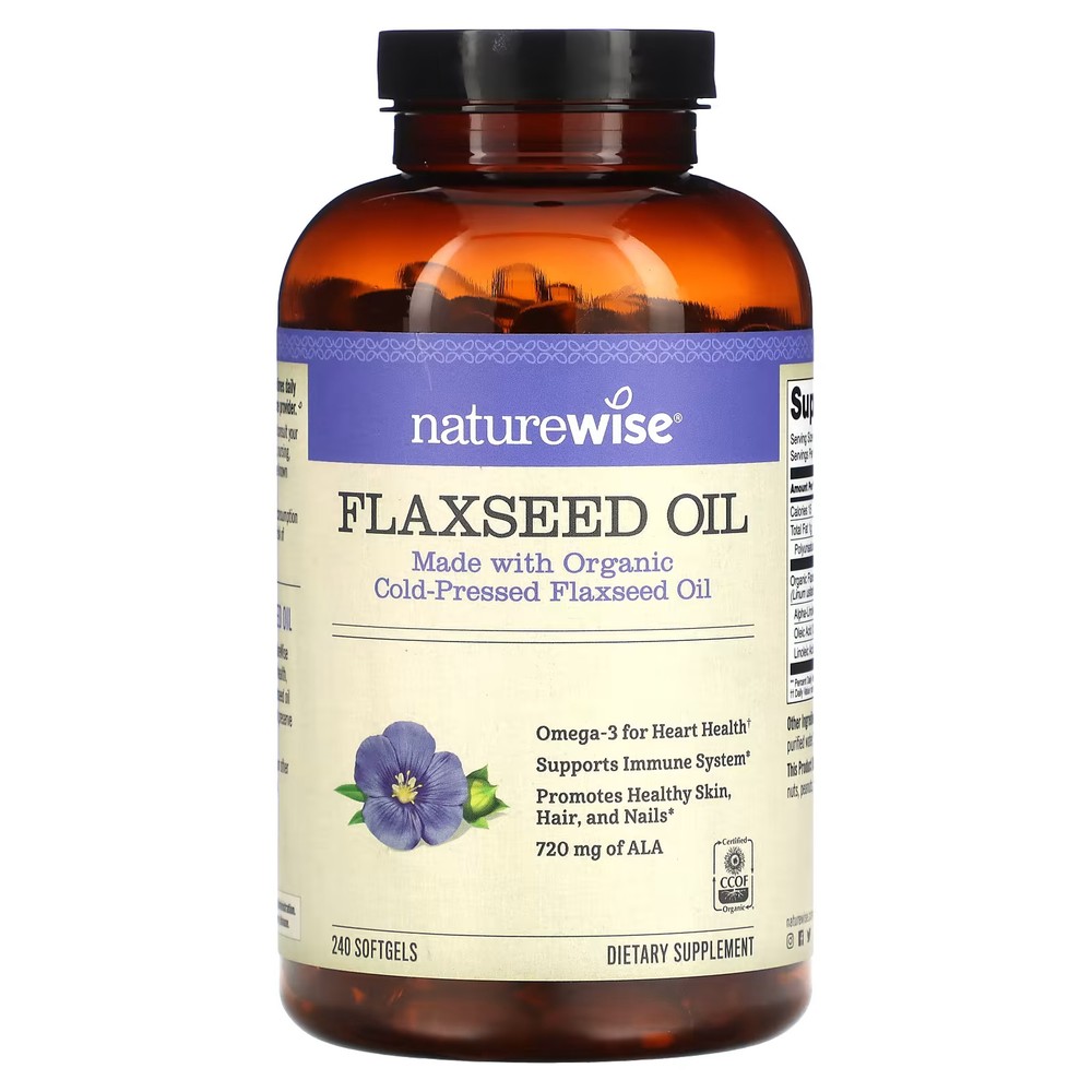 2 X NatureWise, Flaxseed Oil, 240 Softgels-worldwide