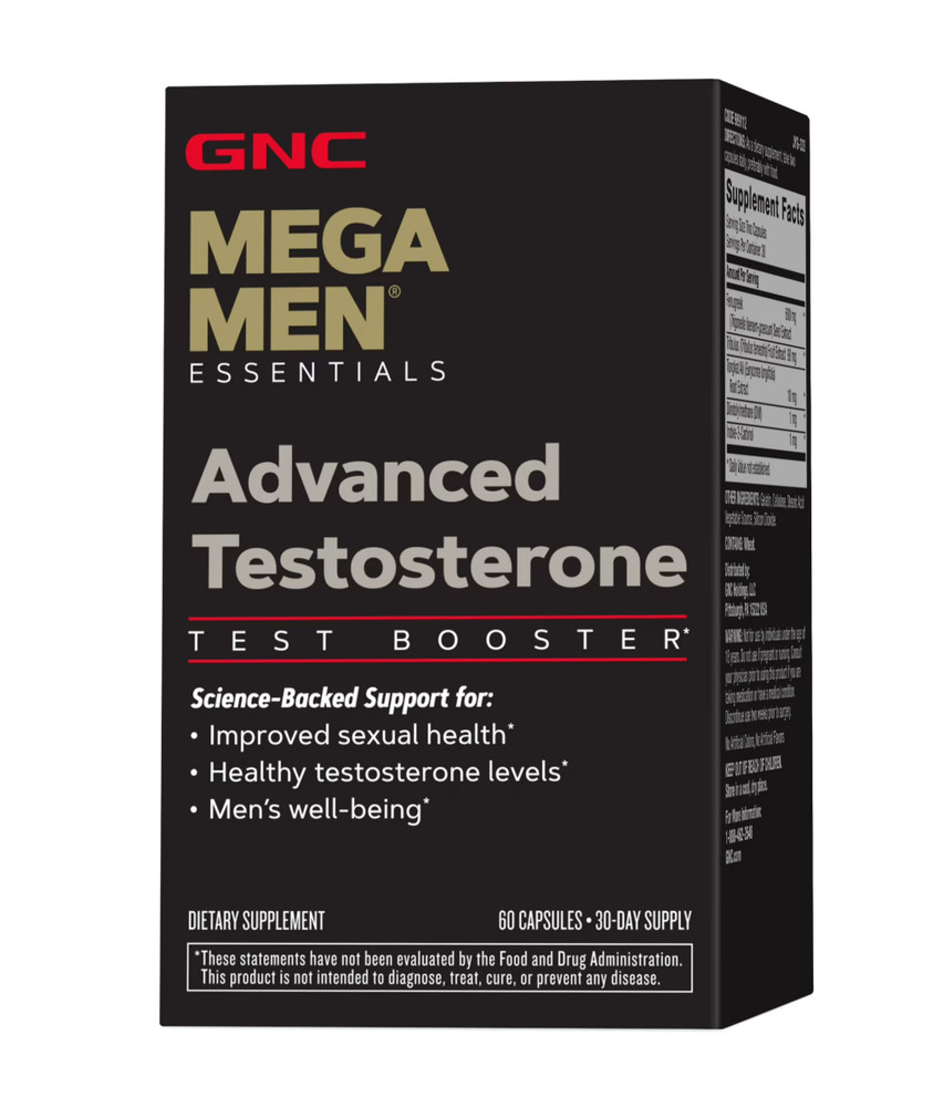 GNC Mega Men Advanced Test 60 Capsules 30 Day