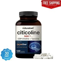 Citicoline Supplements, CDP Choline, Citicoline 500Mg plus Tyrosine 50Mg per Ser