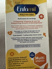 Enfamil Poly-Vi-Sol Multivitamin & Iron Drops Brain & Body Exp 09/26