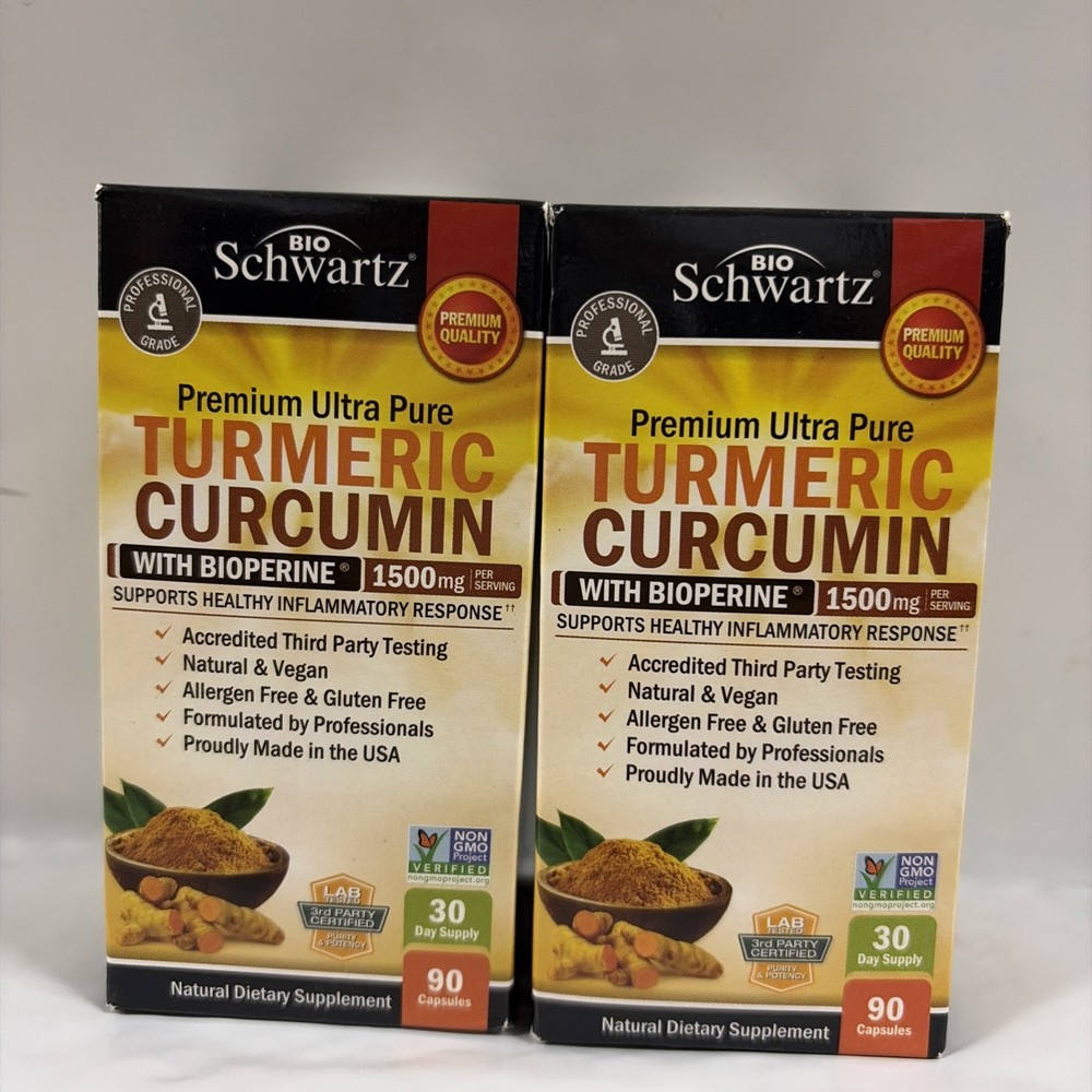 Turmeric Curcumin with Black Pepper Extract 1500mg High Absorption Potent, 180ct