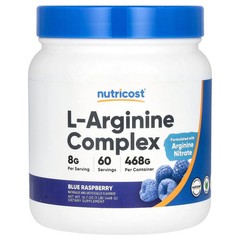2 X Nutricost, L-Arginine Complex, Blue Raspberry, 16.7 oz (468 g)