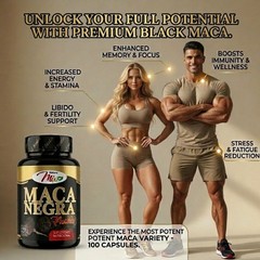 Premium Black Maca High Strength Peruvian Libido & Energy Booster /Maca Negra
