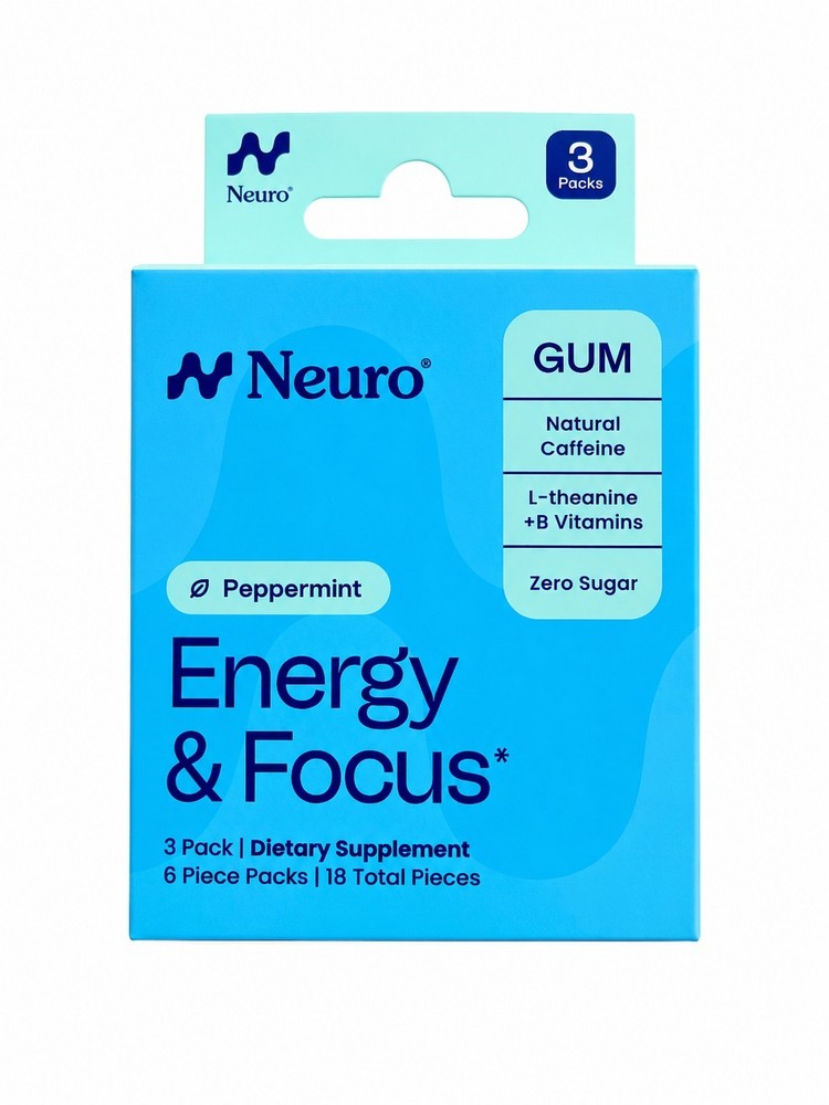 Neuro Gum Refresh Your Mind & Body Spearmint 18 Pieces | Energy Focus Nootropic