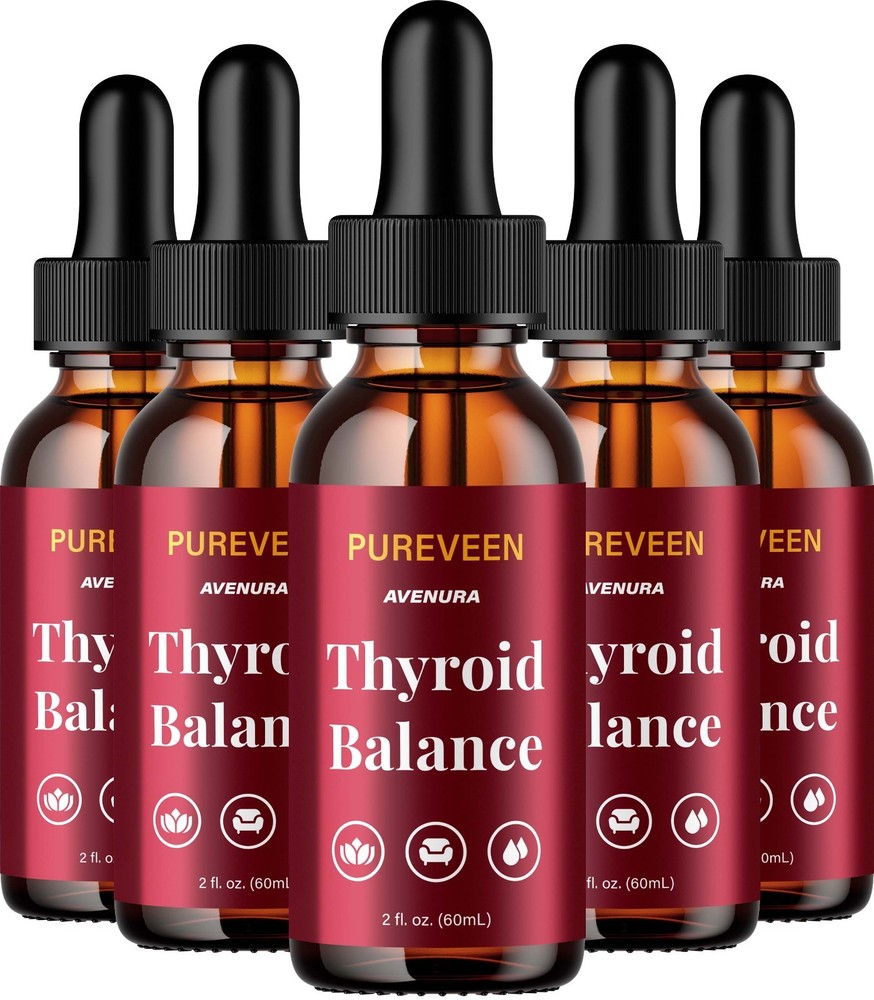 (5 Pack) Pureveen Liquid Drops – Pure Veen Extra Strength Thyroid Balance