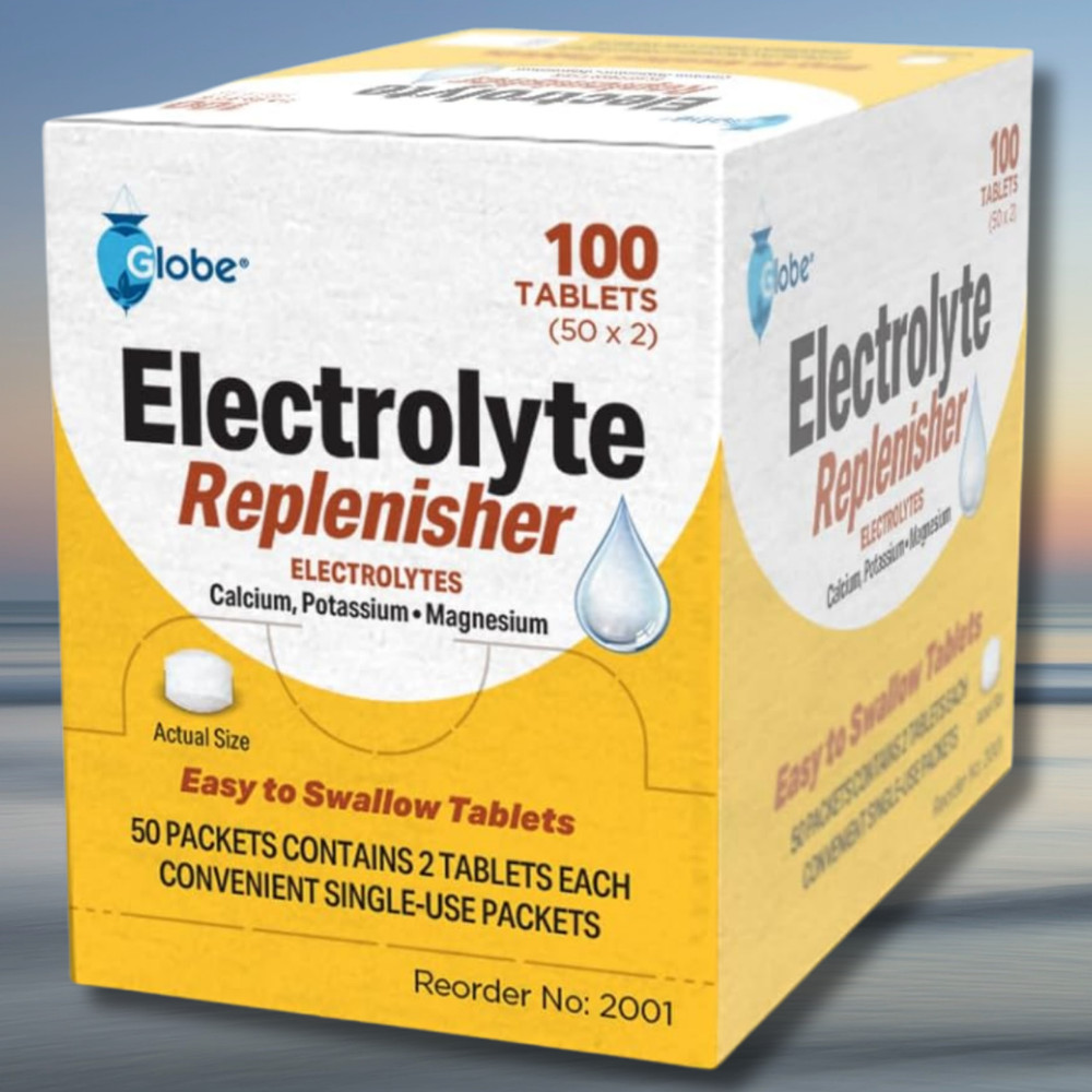 Electrolyte Replenisher Tablets (2 Tablets/Packet) 100 Tablets! Travel Size
