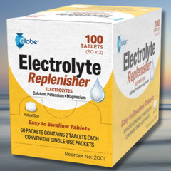 Electrolyte Replenisher Tablets (2 Tablets/Packet) 100 Tablets! Travel Size
