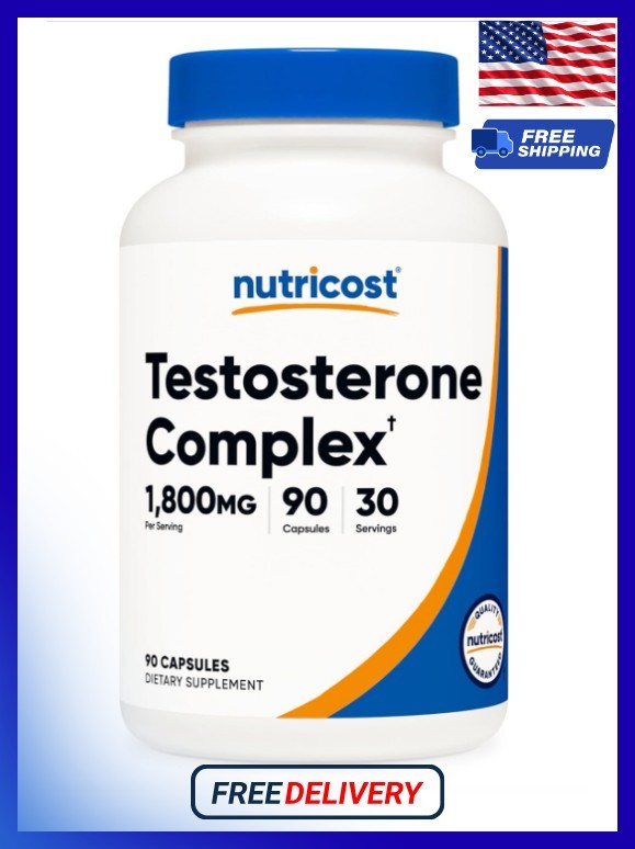 Testosterone Booster Supplement – 1800mg Complex, 30 Servings of 90 Capsules