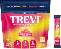 TREVI Everyday Electrolytes Packets 28ct, Raspberry Lemonade Mix