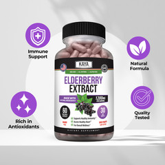 3X 60 count Immune Support, Elderberry capsule, Daily Immune and Antioxidants