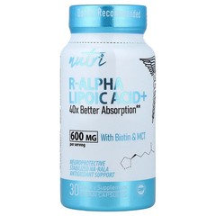 2 X Nutri, R-Alpha Lipoic Acid+ With Biotin & MCT, 30 Vegan Capsules