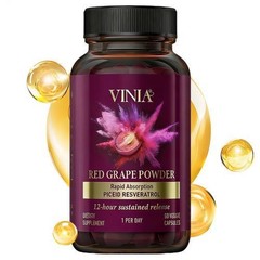 VINIA Piceid Increases Supplement Non-GMO, 60ct Resveratrol Blood Flow