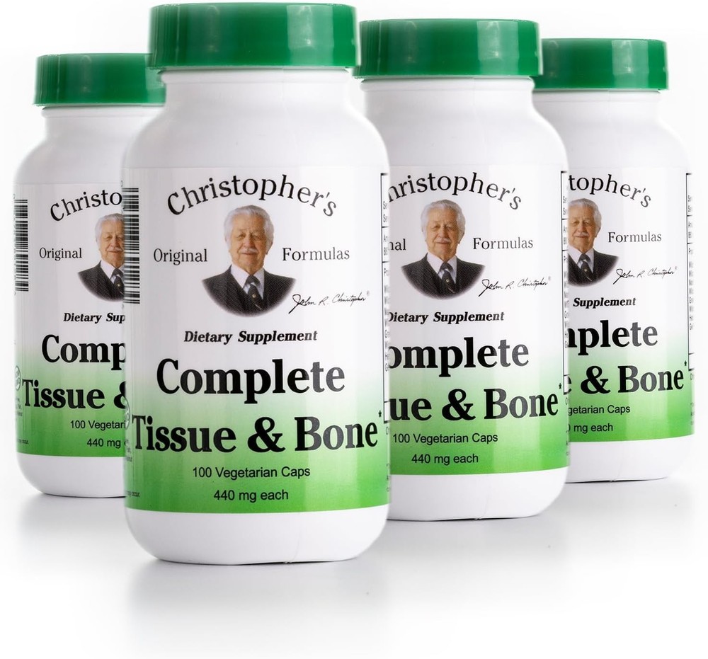 Christopher’s Original Formulas Complete Tissue & Bone 100 Vcaps Each (Pack of 4