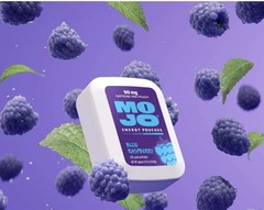 Mojo Energy pouches blue raspberry flavor 50 MG per caffeine pouch 15 . 5 Pack