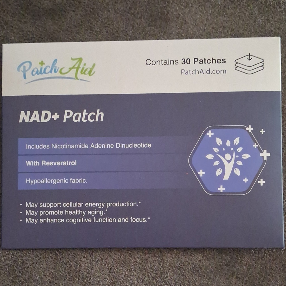 PatchAid NAD+ 600mg + Resveratrol 150mg Patch Hypoallergenic 30 Patches