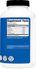 Nitric Oxide Booster 2250Mg, 180 Capsules – 750Mg per Casule, 60 Servings – Glut