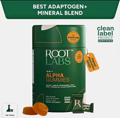 Root Labs 10-in-1 Shilajit Alpha Gummies 4000 mg 60 ct Clean Label Certified