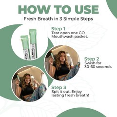 GO Travel Size Mouthwash Packets – Individual Mini 0.37 Fl Oz (Pack of 40)