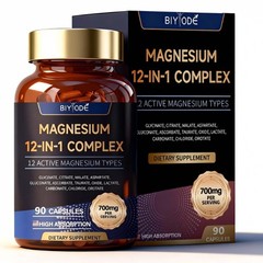 Magnesium 12 Complex 1 in 700mg – Dietary Supplement 90 Capsules
