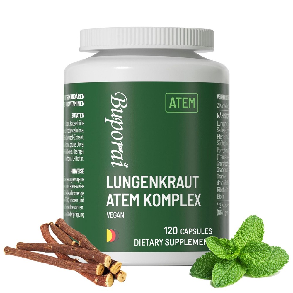 Lungwort Breath Complex 120pcs -Respiratory Health,Lung Cleanse & Detoxification