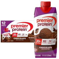 (2 pack) Premier Protein Shake, Chocolate, 30g Protein, 11 Fl Oz, 12 Ct