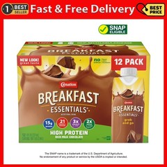 Carnation Breakfast Essentials High Protein Nutritional Drink Shakes, Rich Milk