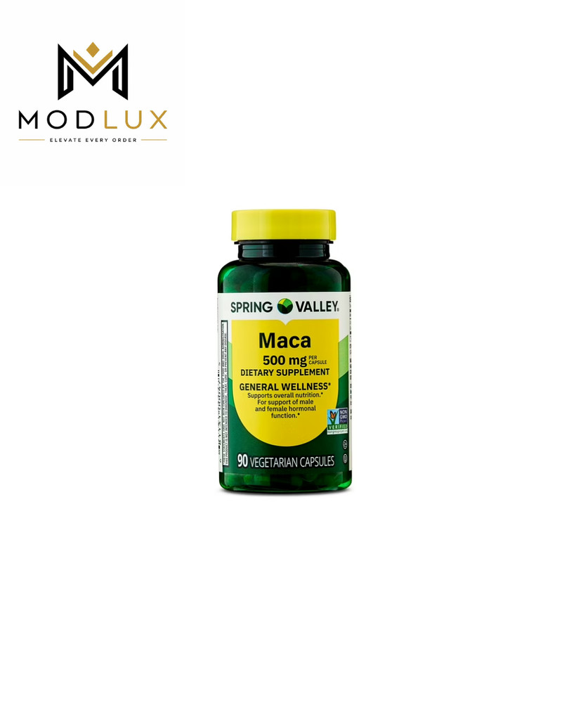 Spring Valley Maca 500mg Vegetarian Capsules General Wellness 90 Count
