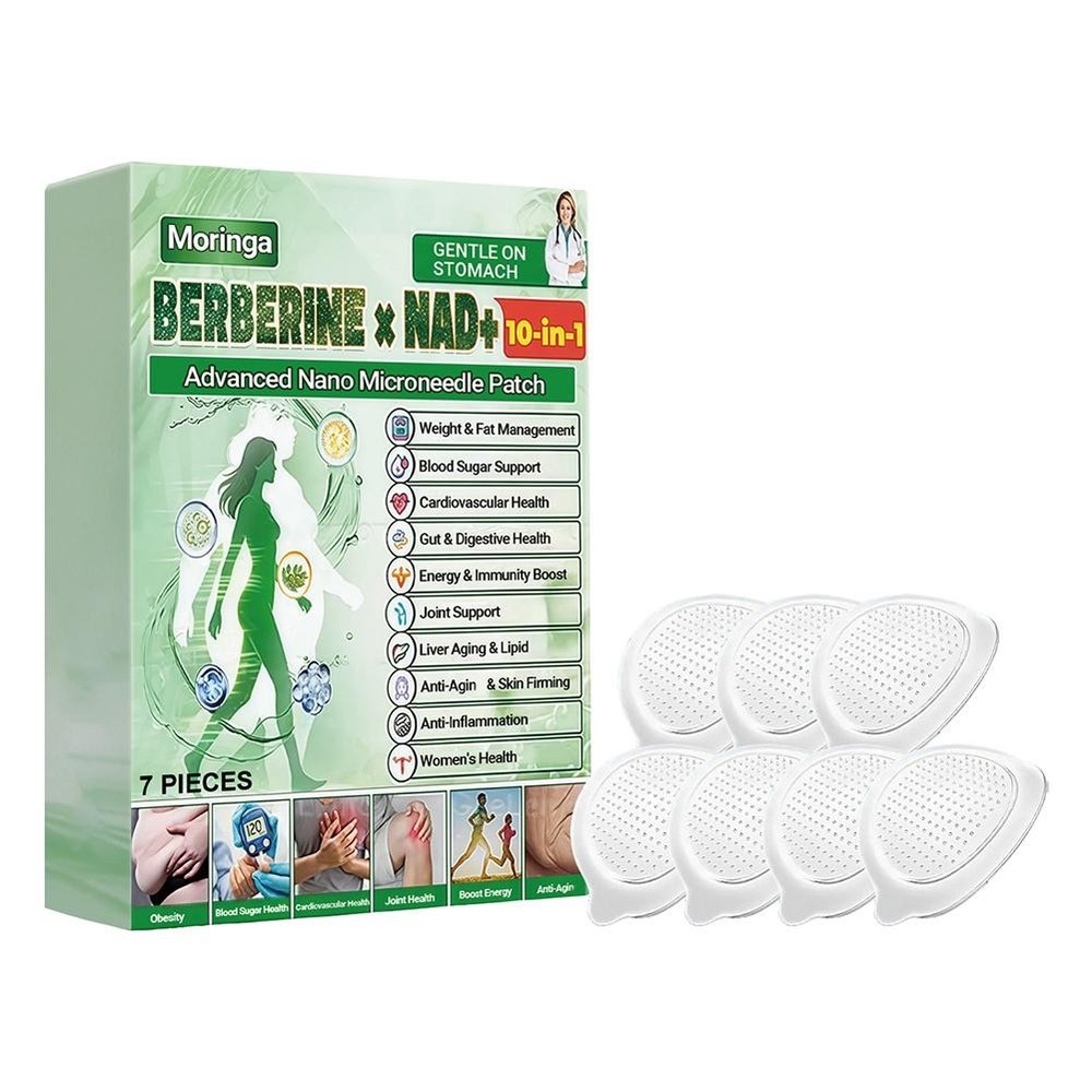 1-5 BOX Moringa Berberine 10 In 1 Advanced Nano MicroneedlePatch 7 Pcs / Box 1