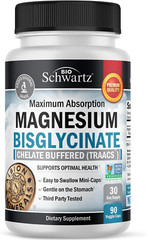 BioSchwartz Magnesium Bisglycinate 100% Chelate No-Laxative Effect – Maximum Abs