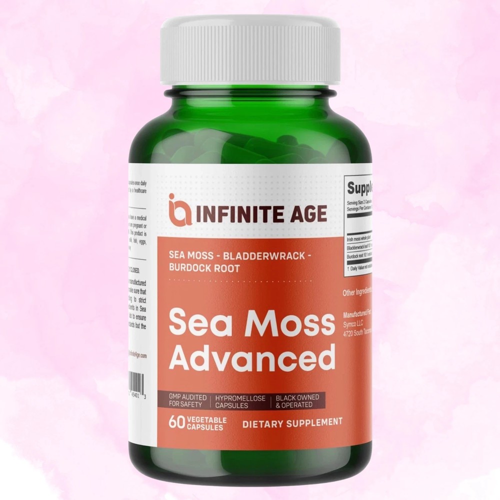 Infinite Age 1250mg Sea Moss Supplement – Advanced Superfood Capsule Supplement