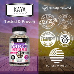 Myo & D-Chiro Inositol Plus 60ct, Women Hormone Support, Manage Stress