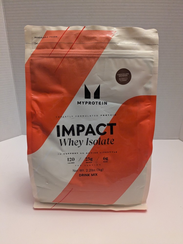 NEW MyProtein Impact Whey Isolate 2.2lbs Chocolate Brownie Exp 6/2027