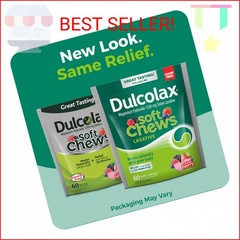 Dulcolax Saline Laxative Soft Chews, Gentle Constipation Relief, Mixed Berry Fla