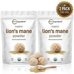 MicroIngredients Organic Lion’s Mane Powder 2 Pack (2 lbs Total) Supplement High