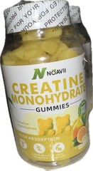 Creatine Monohydrate Gummies ~Lemon~NOAVII 5000 mg~Two Bottles 90 ea 11/2026