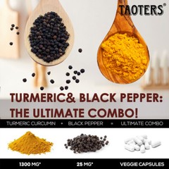 Turmeric Quercetin & Black Pepper-30-120 Capsules Joint Health Anti Inflammatory