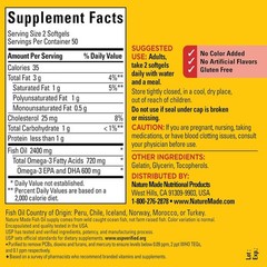 Omega 3 Fish Oil 1200mg Softgels for Daily Heart Support, 50-Day Supply