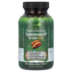 2 X Irwin Naturals, Testosterone UP for Men 60+, 60 Liquid Softgels