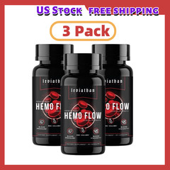 3pcs Leviathan Nutrition Hemo Flow Supplement with Nattokinase for Nitric Oxide