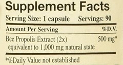 Raw Propolis 1000mg – Unprocessed Bee Extract, 90 Capsules, Immune Support